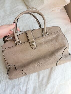 Coach Taupe Leather Satchel